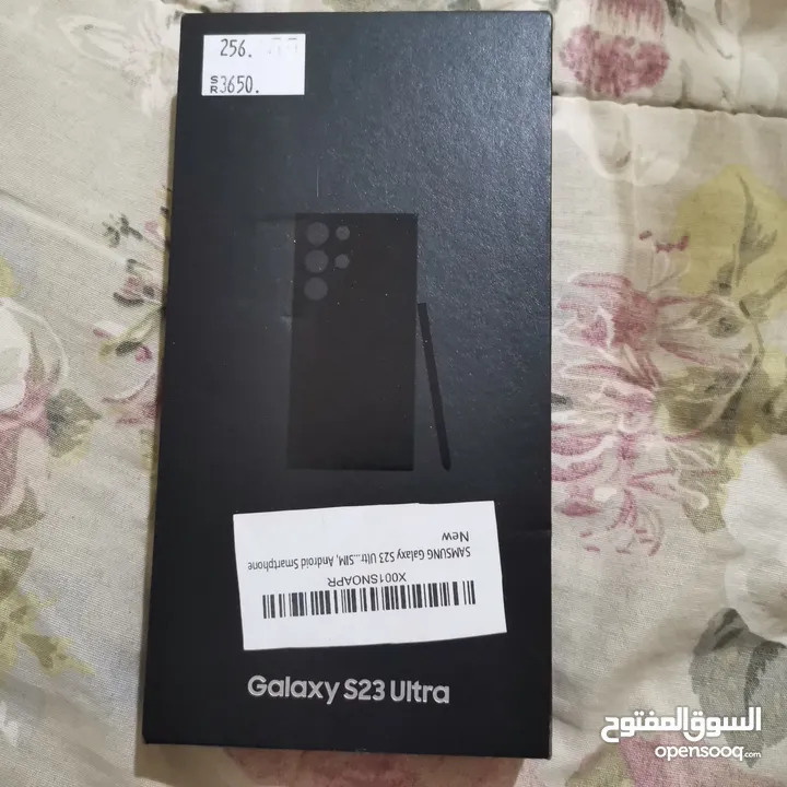 Samsung S23 ultra 256 لون اسود جديد