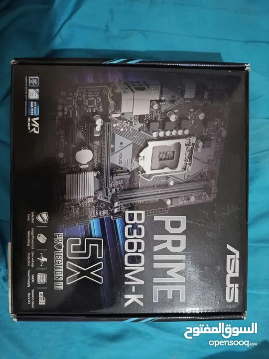 معالج i3 8100 , مع مذر بورد  prime b360m-k  , البيع للقطعتين فقط و ليس كل وحده لحال