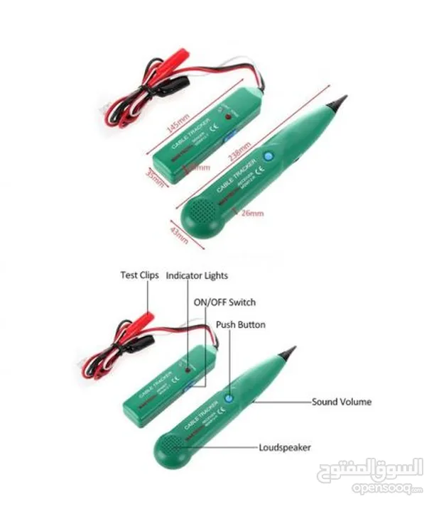 فاحص اسلاك Telephone Tracer Network LAN Cable Tester Tracker Kit Electric Find N