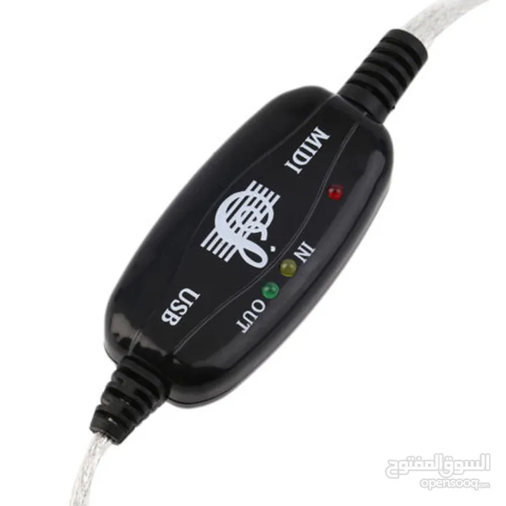 USB IN-OUT MIDI Interface Cable Converter PC to Music Keyboard