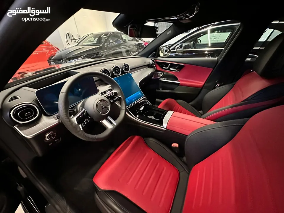 C200 Premium Plus  2024 GCC 0km  DEALER WARRANTY  RED AND BLACK INTERIOR