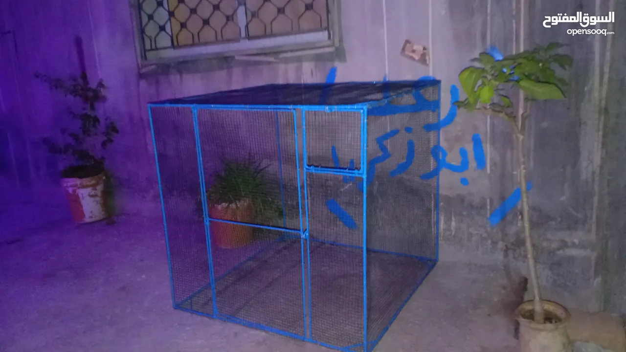 جاج للحمام للعصافير ارانب قفص حديد متر ب متر