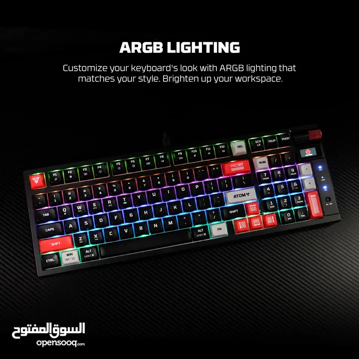 FANTECH MK918 ATOM PRO97 WIRELESS MECHANICAL GAMING KEYBOARD WHITE كيبورد فانتيك الجديد المميز