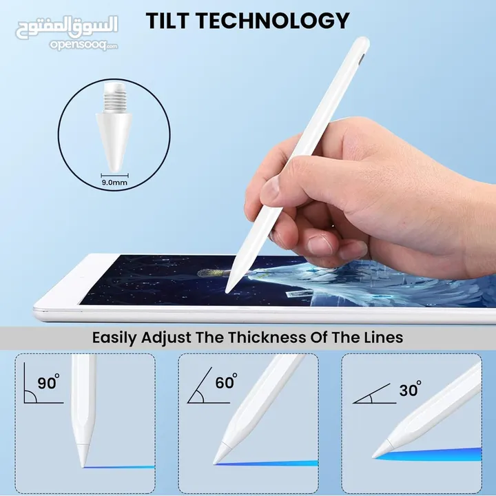 قلم للجوال والايباد للرسم والكتابة متوفر منه اكثر من لون وبيجي معه كفة خاصة فيه /stylus pen