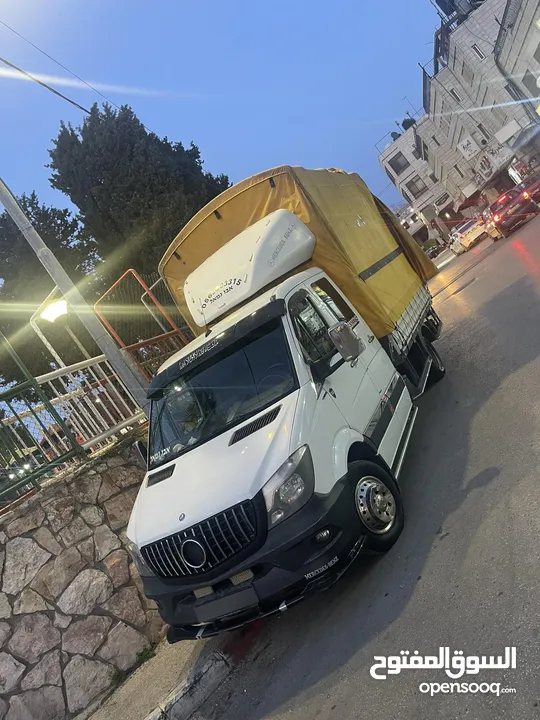 مرسيدس بنز شصي طويل مطور 3000 تيربو الموقع رام الله البيره صندوق داخل برخصه هوك خلفي داخل برخصه