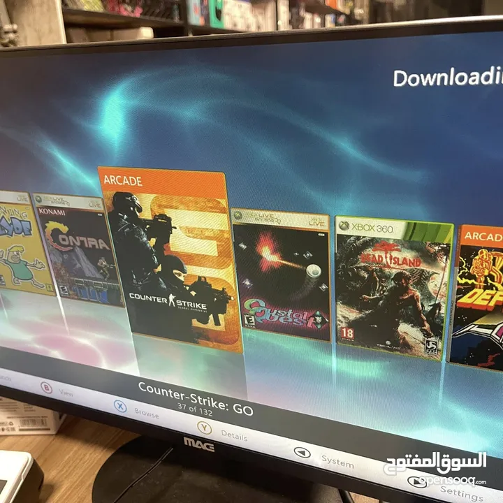 اكسبوكس 360 مهكر مع ايدتين 130 لعبه