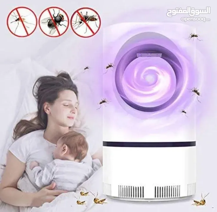 مصباح البعوض  مصيدة البعوض الفعالة باستخدام ضوء LED الأرجواني حتى توقع البعوض  شبكة مكاف