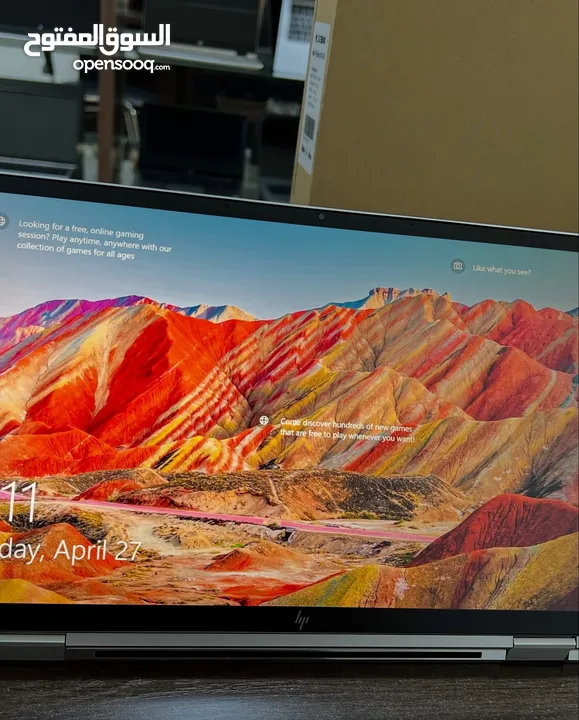 Hp i7 جيل عاشر لمص يفتح 360 درجة لون سلفر مميز جدا رام 16 تخزين 512 معدني مثالي بجميع النواحي