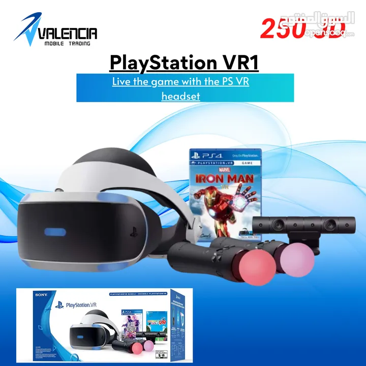 PLAYSTATION VR1 (Virtual Reality) نظارات VR1 بلاي ستيشن مع لعبتين مجانا