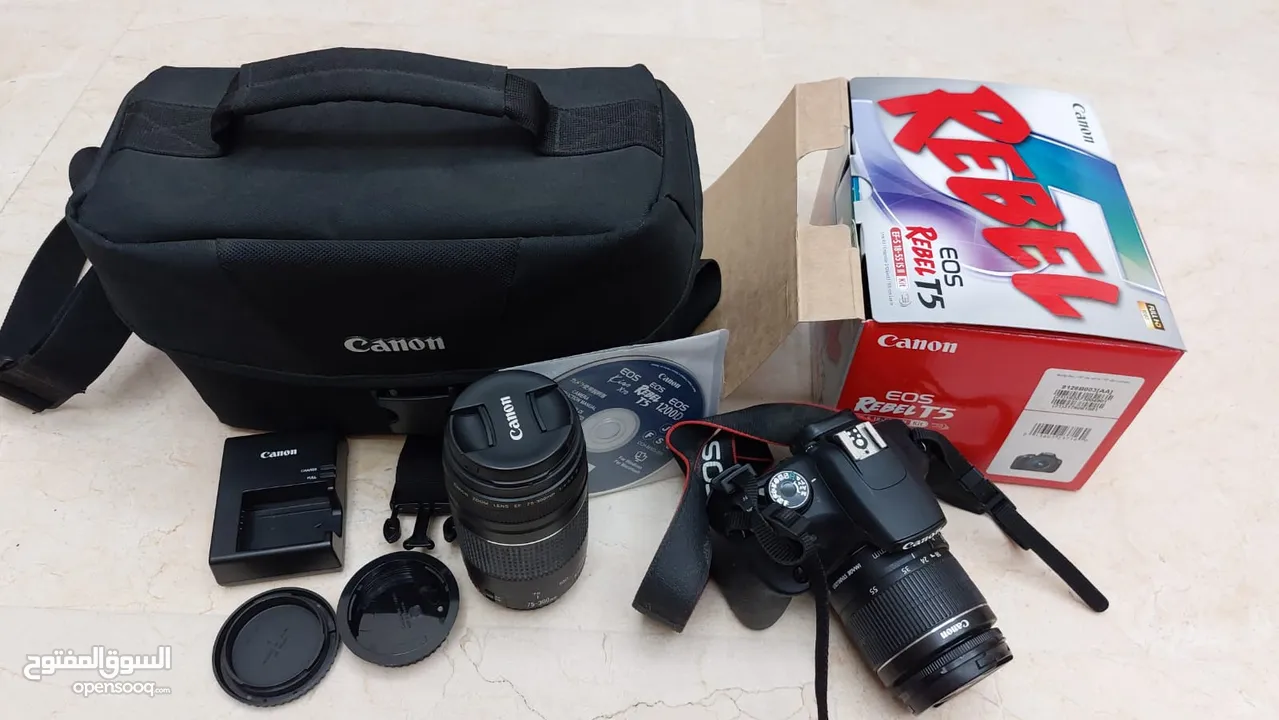Canon EOS T5 Rebel with canon lens for sale, excellent condition