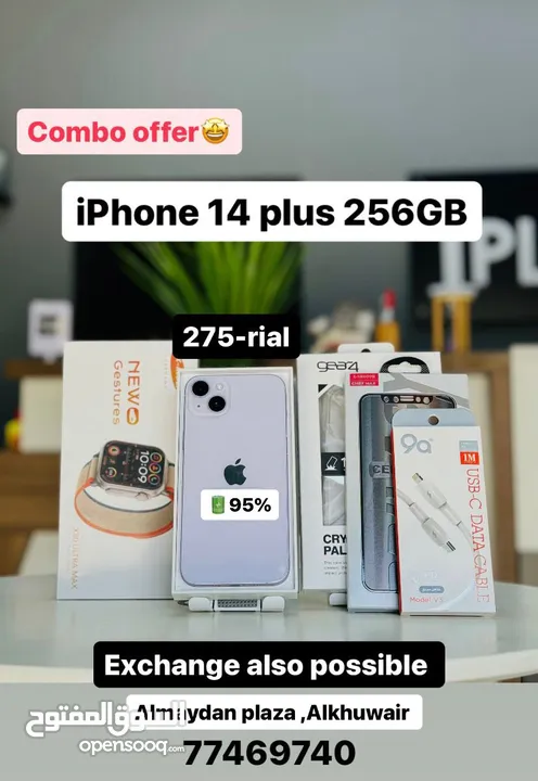 iPhone 14 Plus -256 GB  COMBO OFFER , Great condition phones -95% Battery