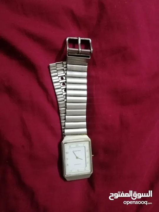 ساعة يد ماركة Charles Delon الأصلية – Slim Watch   تصميم كلاسيكي نحيف، شكل مستطيل، سوار معدني ستانلس