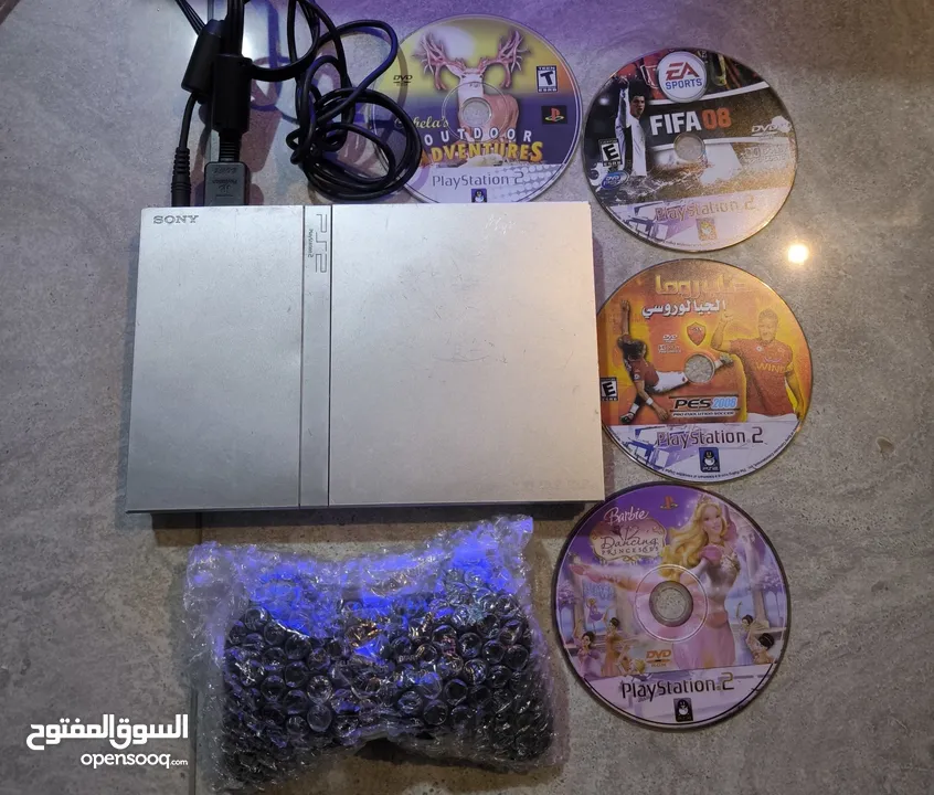 playstation 2 لون رصاصي مميز