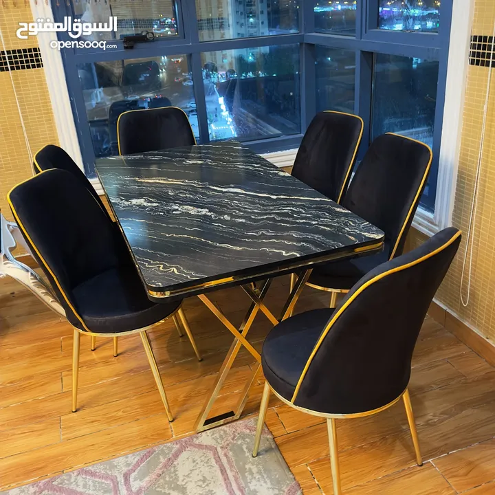 Brand new  extendable, dining tables with six chair set