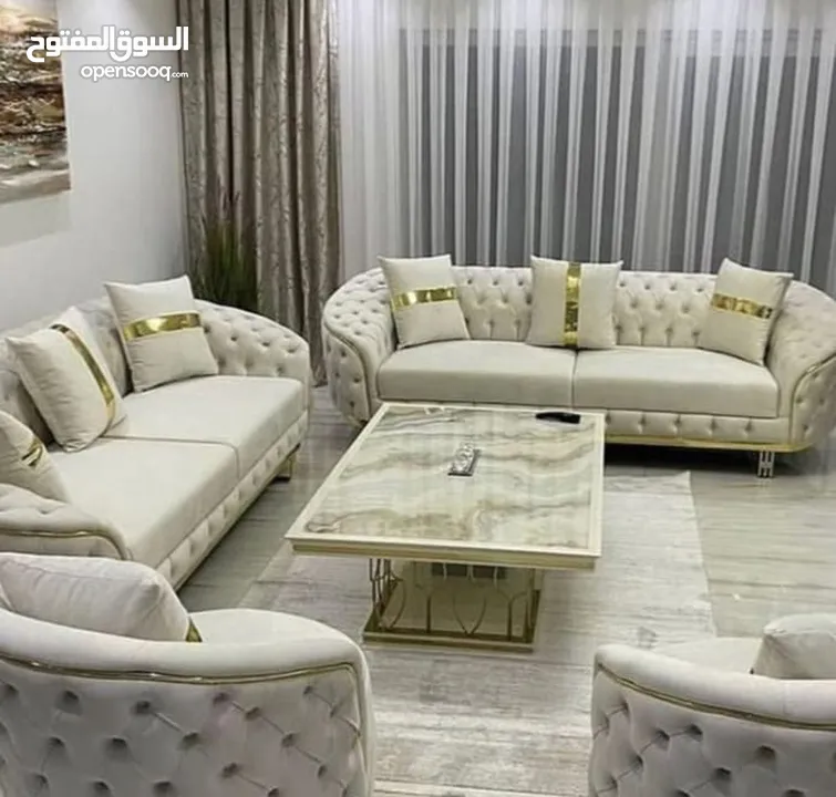 طقم كنب متحرك استخدام بسيط ونظيف بسعر حرق