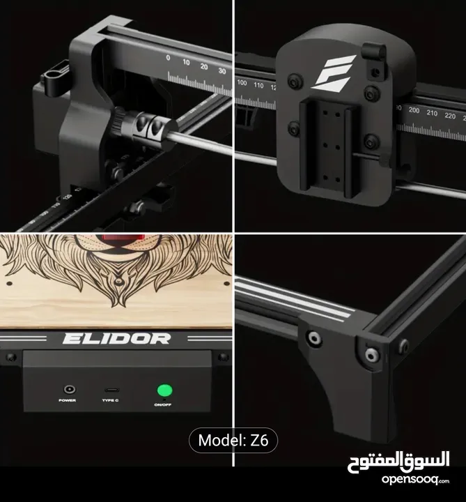 ماكينة قص ونقش ليزر 6W للخشب، جلد، قماش، اكريليك –Laser Engraving Machine CNC