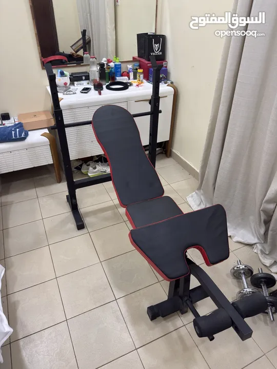 كرسي لرفع الاثقال شبه جديد