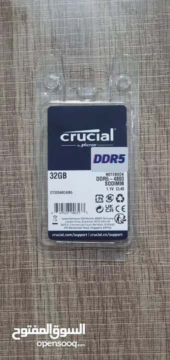 Crucial Laptop Ram 32 GB DDR5 4800 SODIMM