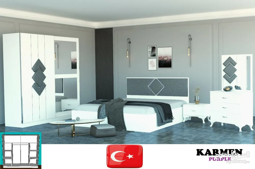 6 PIECE TURKISH BEDROOMS +20.C MADICAL MATRESS