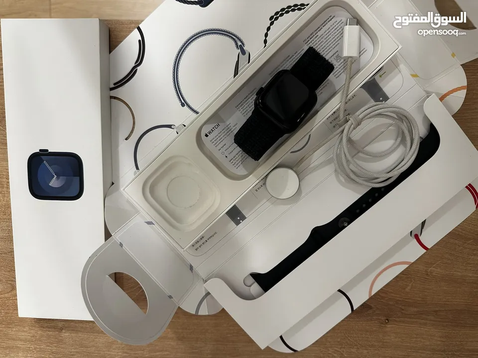 Apple Watch Series 9 - 45mm  Midnight  ابل ووتش الاصدار التاسع 45مم - لون اسود منتصف الليل