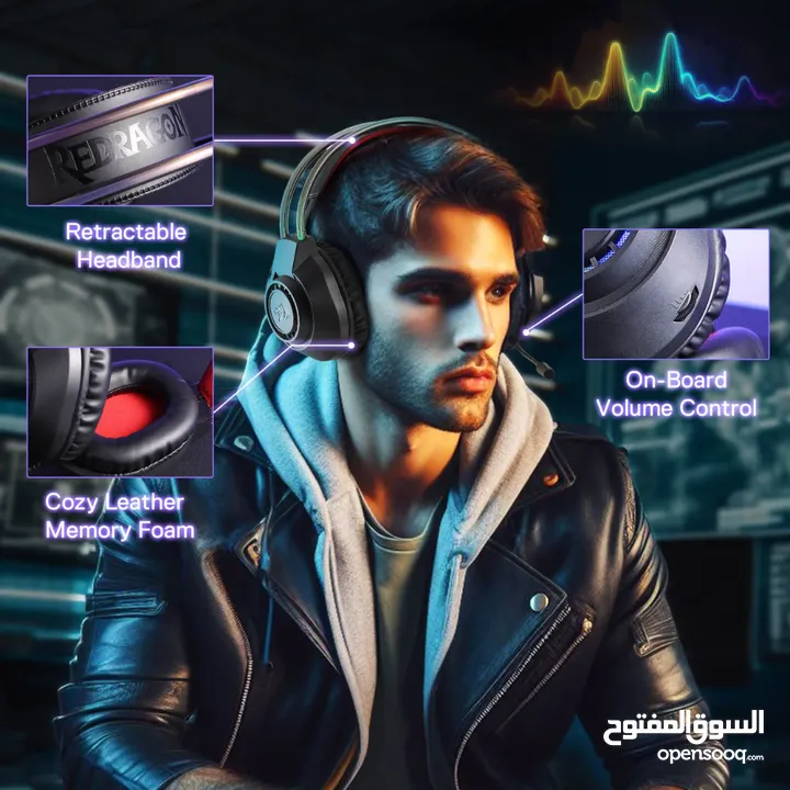 Redragon H231 SCREAM Wired Gaming Headset سماعات ريدراجون سكريم صوت ممتاز