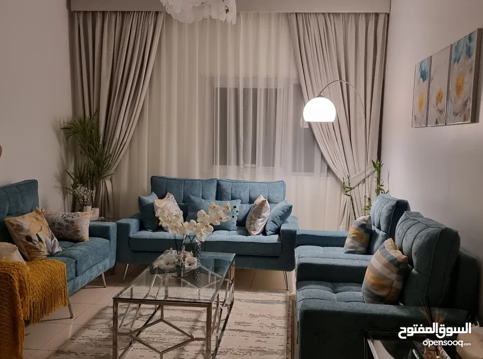 sofa set (3×2×1×1) طقم كنب