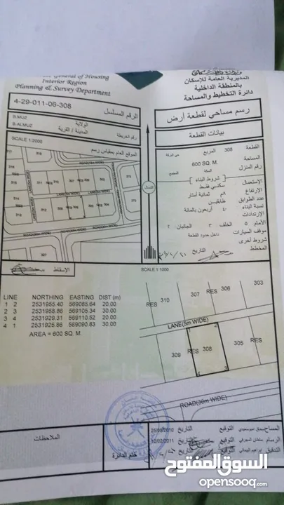 ارض للبيع في حي البركه