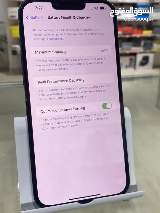 ايفون 13برو ماكس 512 جيبي بطاريته 99٪؜ used iPhone 13 pro max 512 gb 99% متبقي من ضمان الوكيل.