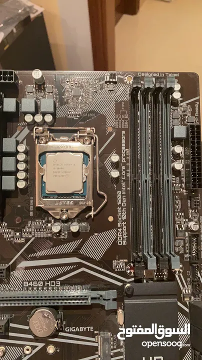 Motherboard - Gigabyte B460 HD3  مع معالج Intel i5 10400  بسعر ممتاز