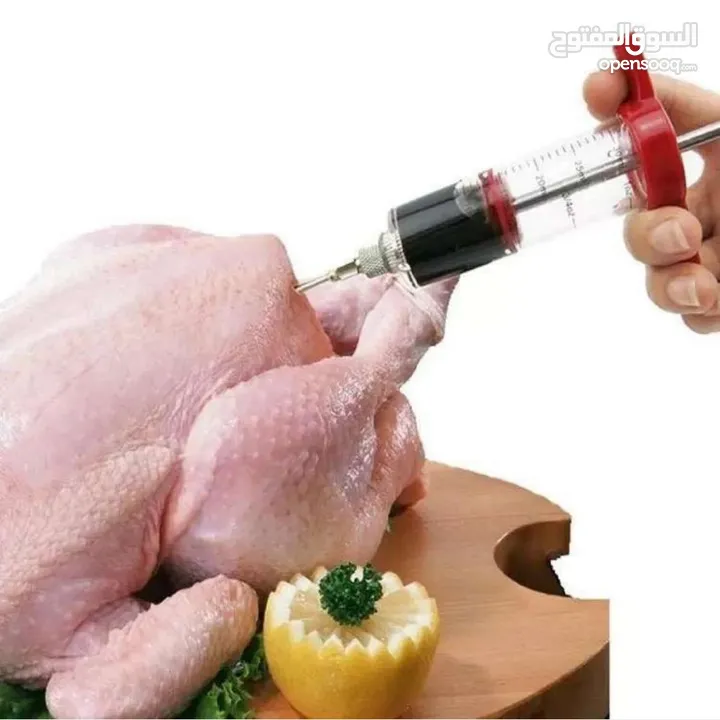 ابرة  طس التوابل و صوص او اهلبينو داخل اللحوم و الدجاج