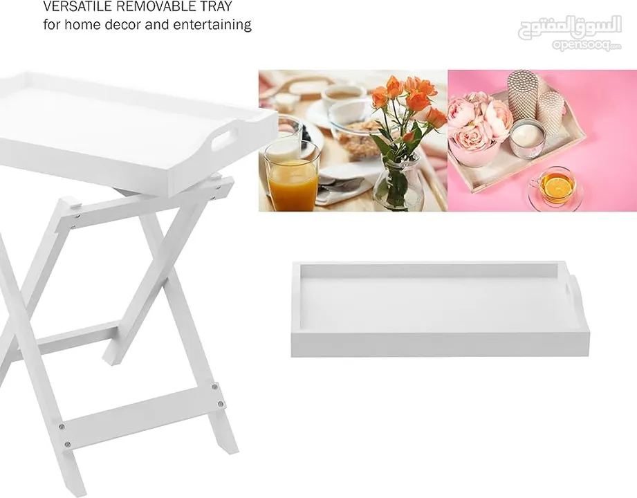 White rectangle foldable table