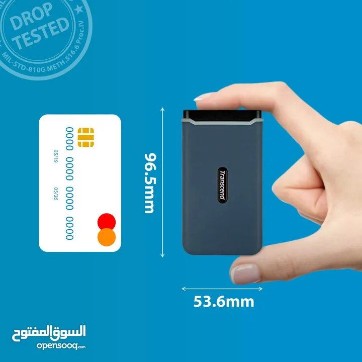 هارديسك داخلي مساحة 250 جيجا بايت  ترانسيند Trancsend Portable SSD Hardisk ESD270C 250GB