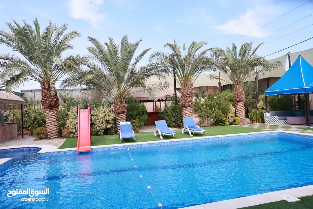 مزرعه للايجار اليومي  لمن يبحث عن الراحة التامه والاسترخاء