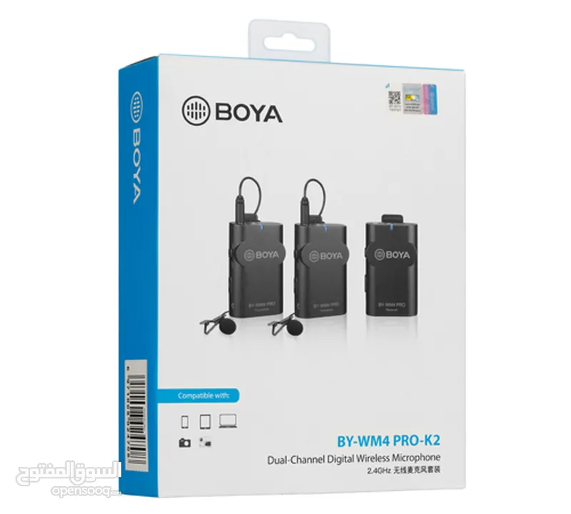 Boya Wireless By-WM4pro k2 مايكرفون ويرلس من بويا 