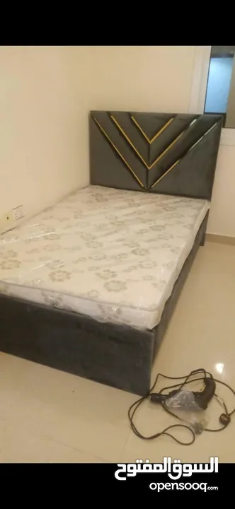 Double Bed with Mattress Brand New  سرير واحد و نص مع فرشه