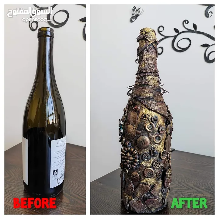 bottle art antique style