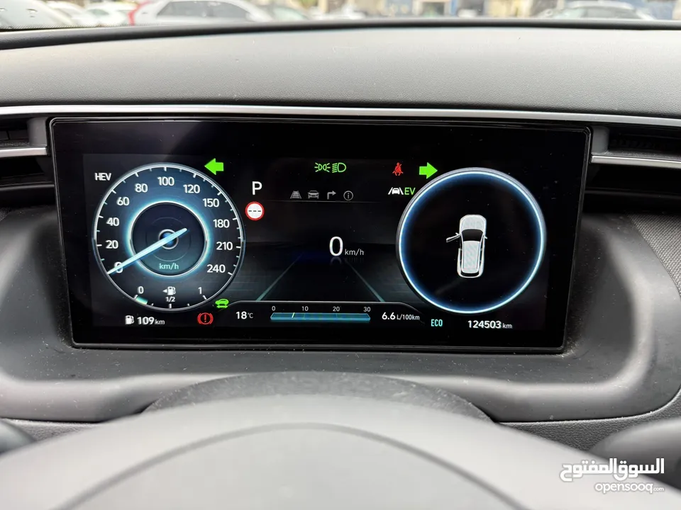 هونداي توسان ترخيص 2022 محرك 1600 هايبرد plug in/يقطع على الشحنه 65 كيلو متر جير أوتوماتيك