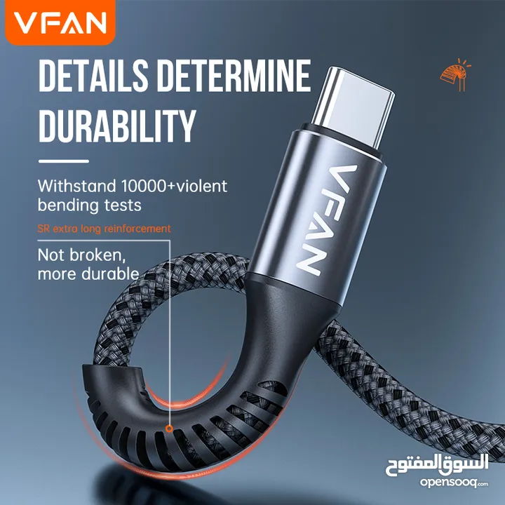 كيبل شحن سريع سوبر  60 واط VFan  X22 Fast Charging Cable Type-C