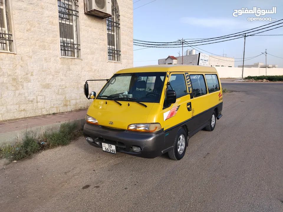 باص 2002- h100 ماتور27 عادي لمتد للبيع نقل مشترك عدد الركاب 5  موجود قاطع