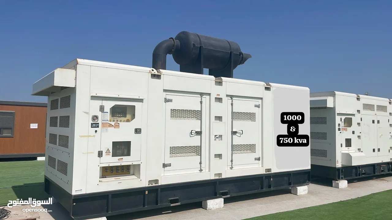 Generators 1000 and 750 kva as new