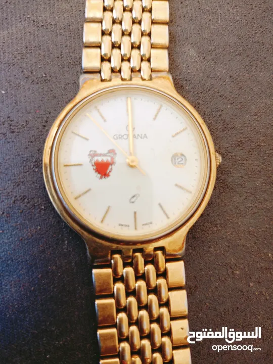 ساعة أصلية تحفه Crovana SWISS MADE مذهب كوارتز