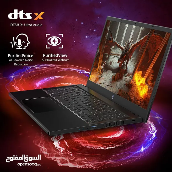 جديد - Acer Nitro V Gaming Laptop i5-13420H  RTX 4050  15.6" FHD IPS 144H  8GB DDR5  512GB Gen 4