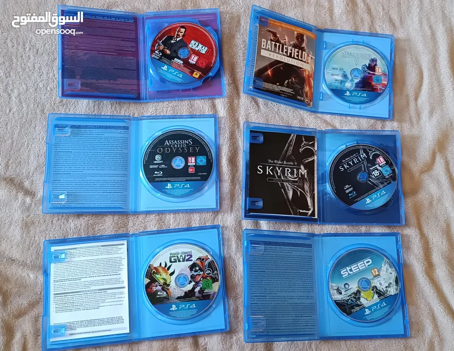 Battlefield V, Red Dead Redemption II, Assasins creeds odyssey, Steep, GW2