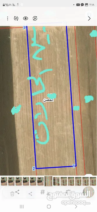 حوض 24 بين الحارات الحصن مساحة القطعه 12496 م2 شماليه شارع 12م واجهة 62 م قرب المزارع والخدمات  والا