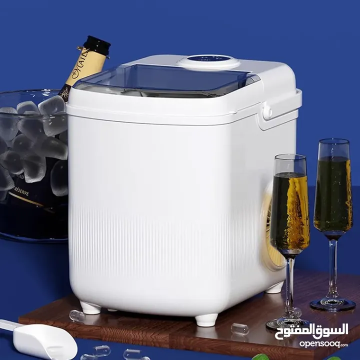 ماكينة صنع الثلج على سطح الطاولة، 9 مكعبات رصاصية جاهزة في 6-9 دقائق، ماكينة صنع الثلج المحمولة مع ا