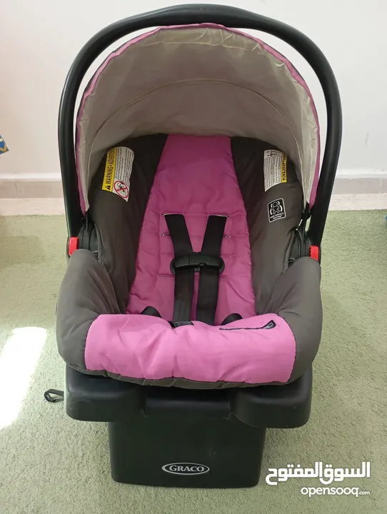 Graco Baby Car Seat كارسيت كراكو مقعد سيارة و كوت متنقل