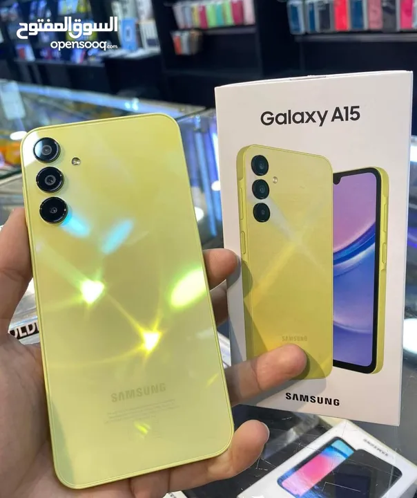 جهاز مشغل ايام Samsung A15 رام 8 و 12 و 16 الجيجا 128 و 256 هدية كفر ولزقة وشاحن الاصلي متوفر توصيل