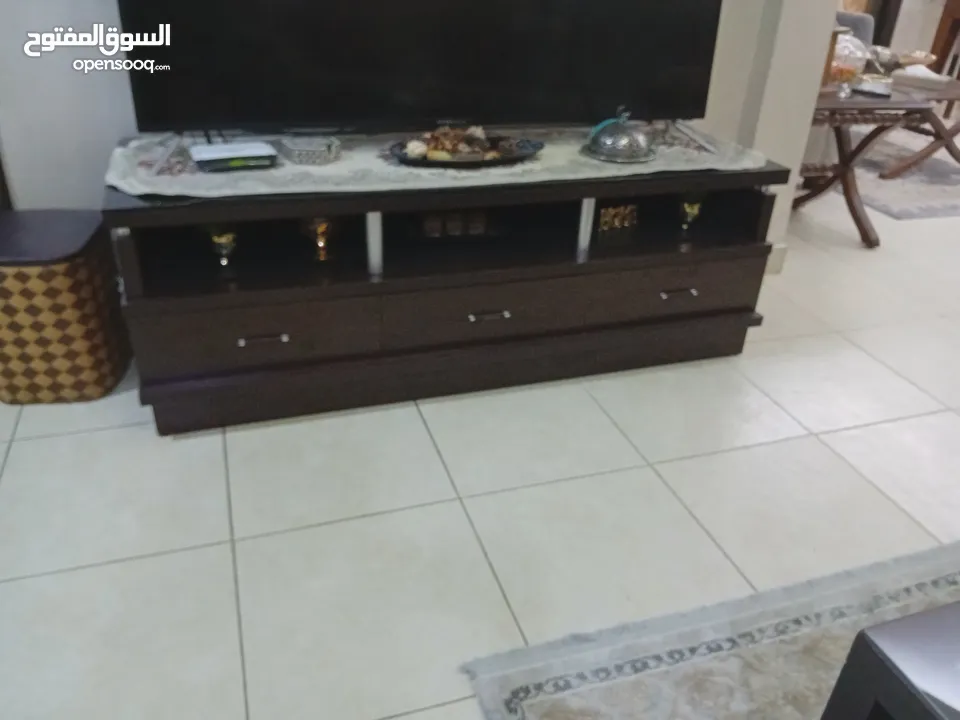 طاولة وسط  وطاولة تلفزيون خشب صولد متين لغرفة الجلوس