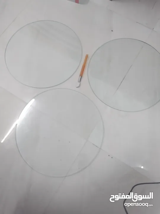 3pc circular glass
