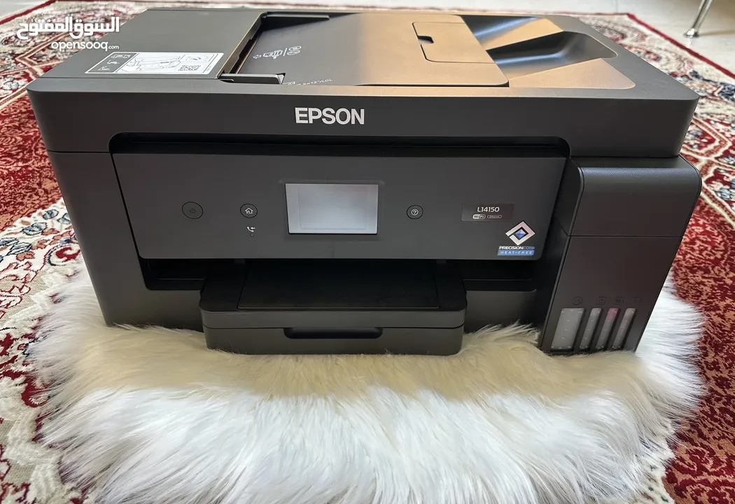 طابعة إبسون جديدة EPSON L14150 سريعة وتدعم طباعة أوراق A4+A3 وبها واي فاي